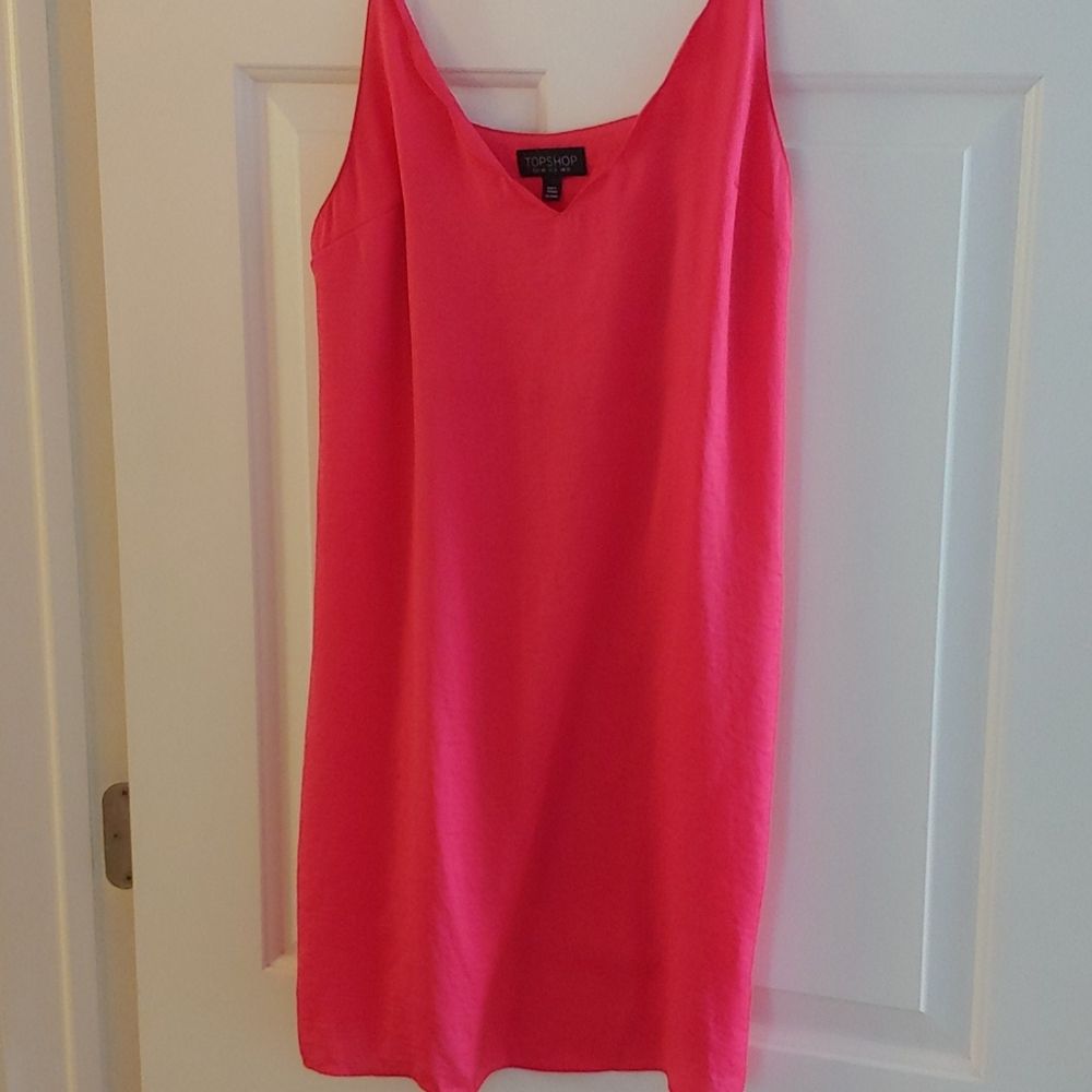 TOPSHOP Pink silk dress